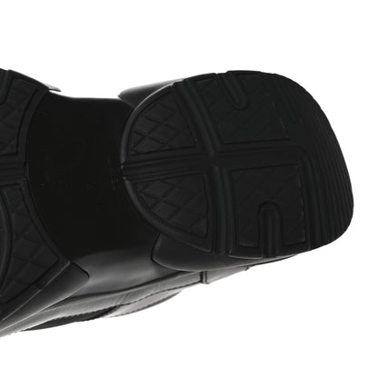 Chanel Calfskin Lambskin CC Uniform Sneakers 42 Black 7 of 8