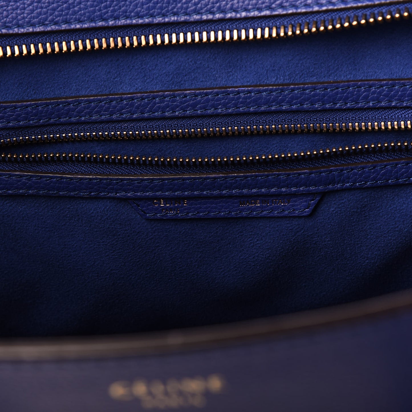 Drummed Calfskin Mini Luggage Indigo