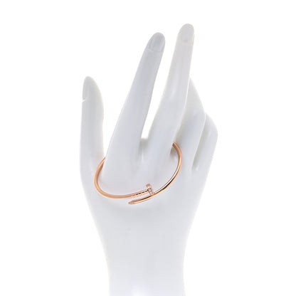Cartier 18K Pink Gold Diamond Small Juste Un Clou Bracelet 15 2 of 5