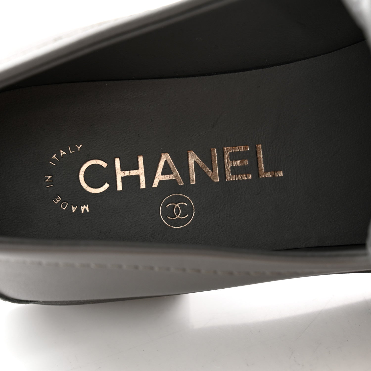 Chanel Lambskin Quilted CC Turnlock Loafers 38.5 Dark Grey 6 of 9