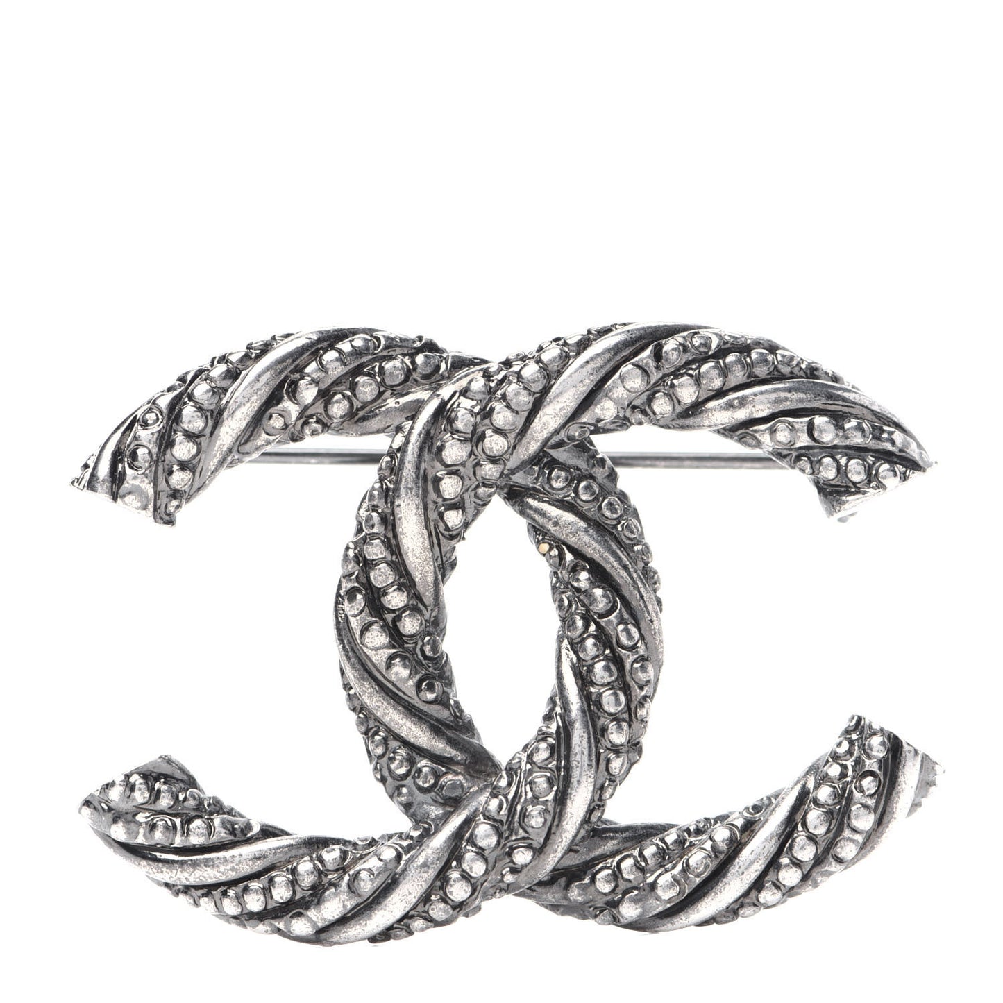 Crystal CC Brooch Silver