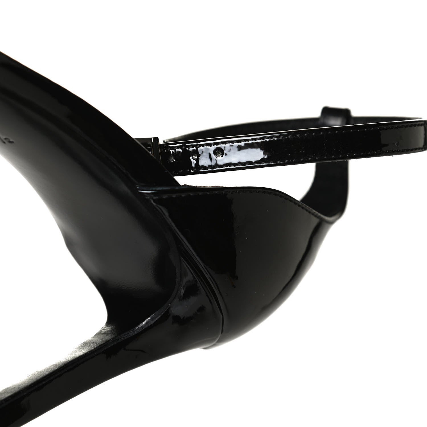 Saint Laurent Calfskin Jane 80 Ankle Strap Sandals 35.5 Black 11 of 11