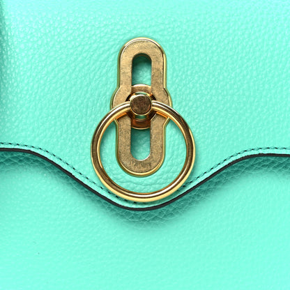 Mulberry Small Classic Grain Calfskin Mini Seaton Aqua Green 7 of 9