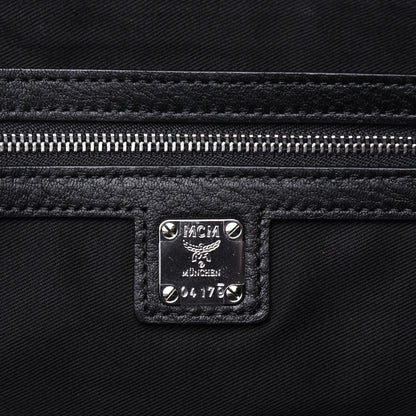 MCM Calfskin Ottomar Monogram Medium Klara Shopper Tote Black 6 of 16