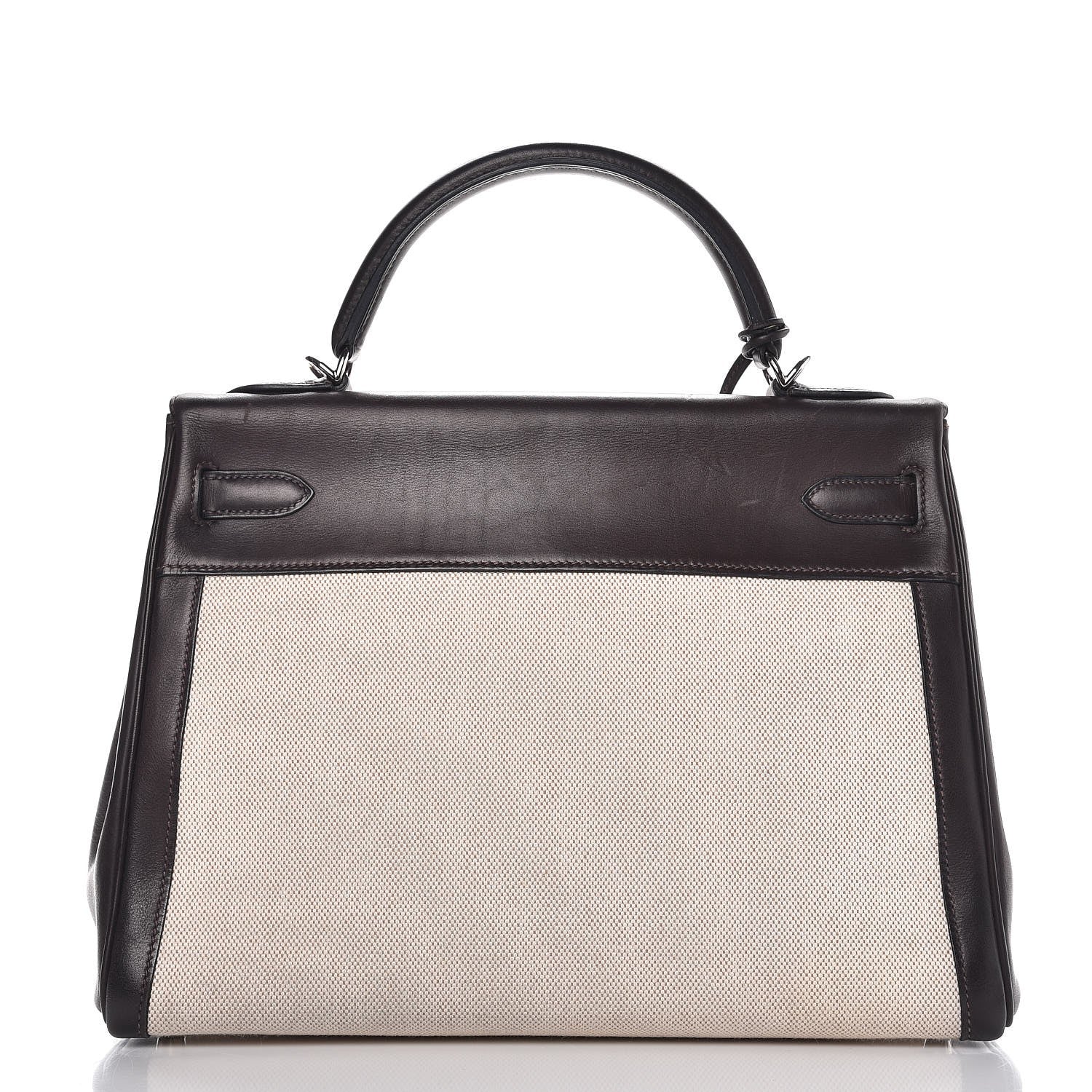 Hermes Toile Swift Kelly 32 Chocolate 5 of 35