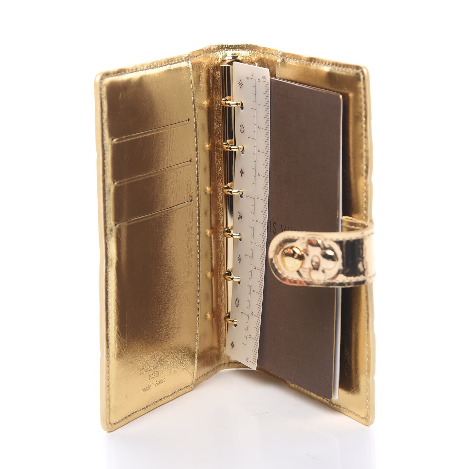 Louis Vuitton Monogram Miroir Small Ring Agenda Gold 5 of 7