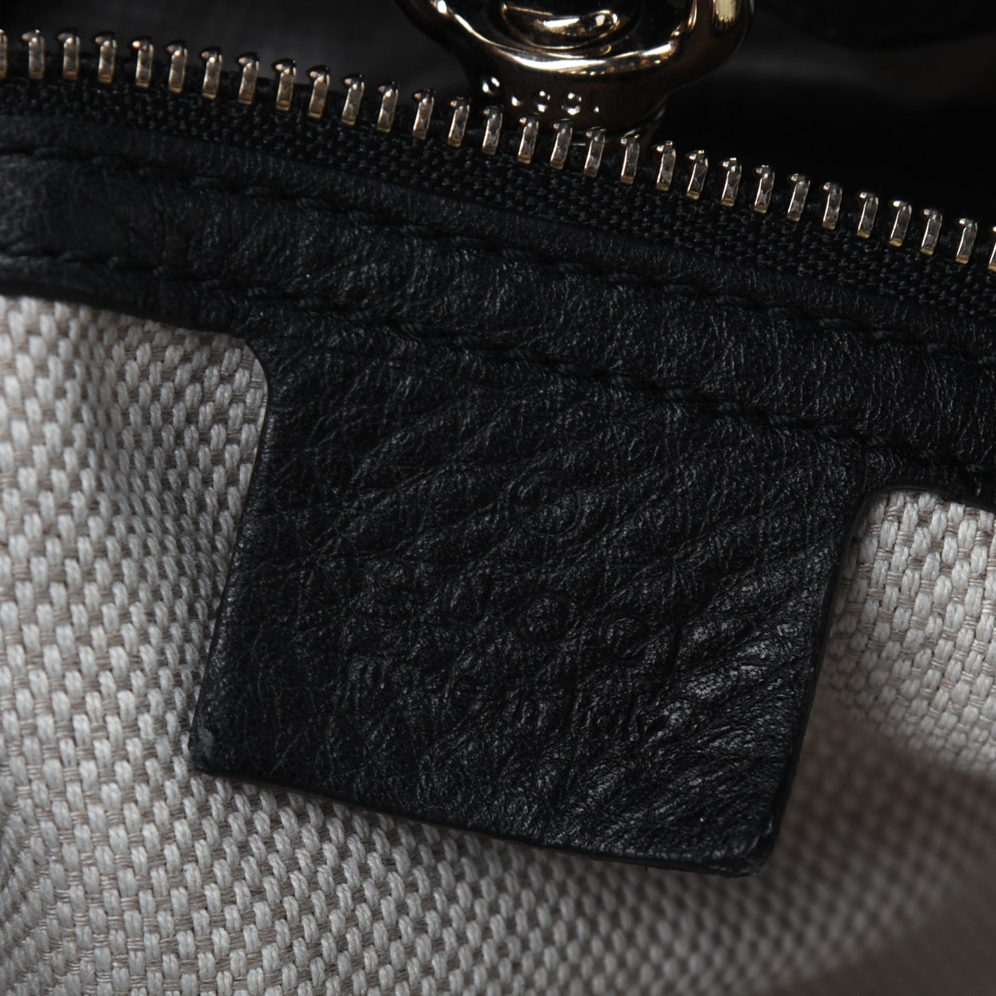 Pebbled Calfskin Medium Soho Chain Shoulder Bag Black