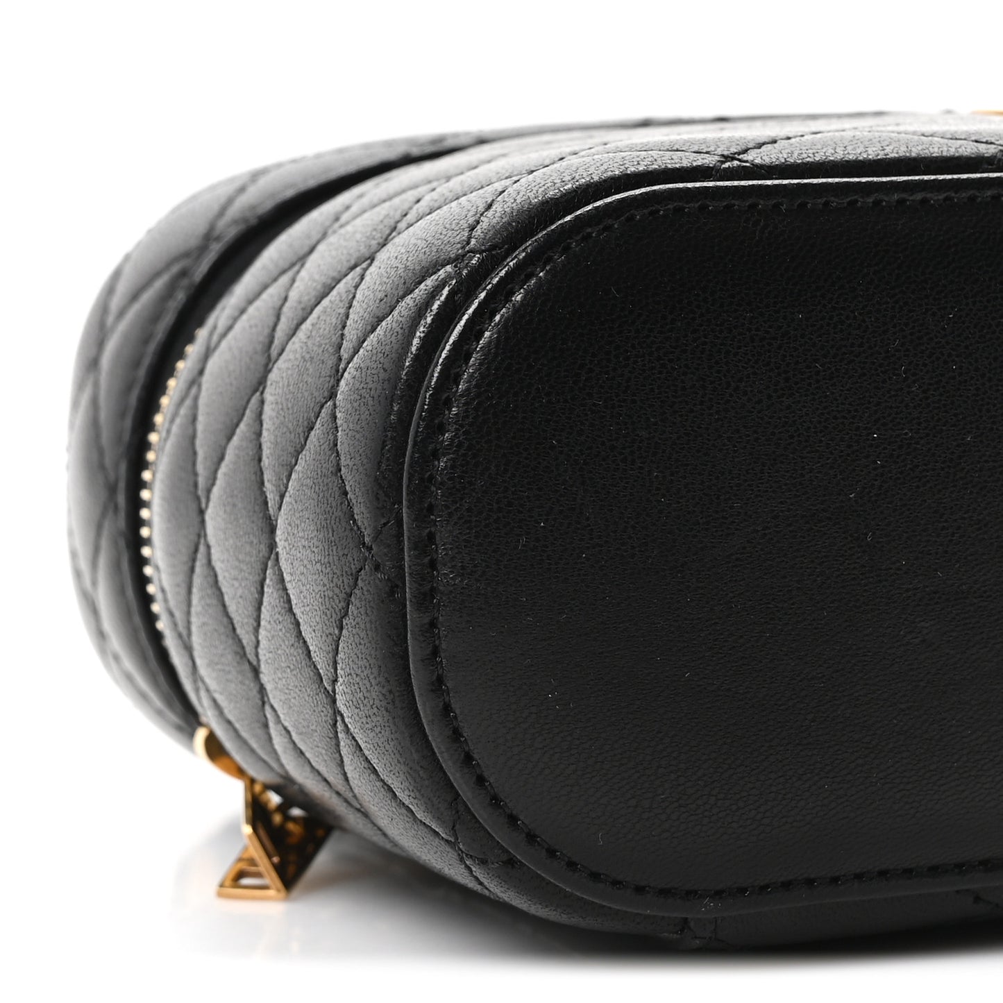 Lambskin Quilted Mini Gaby Vanity Case Black