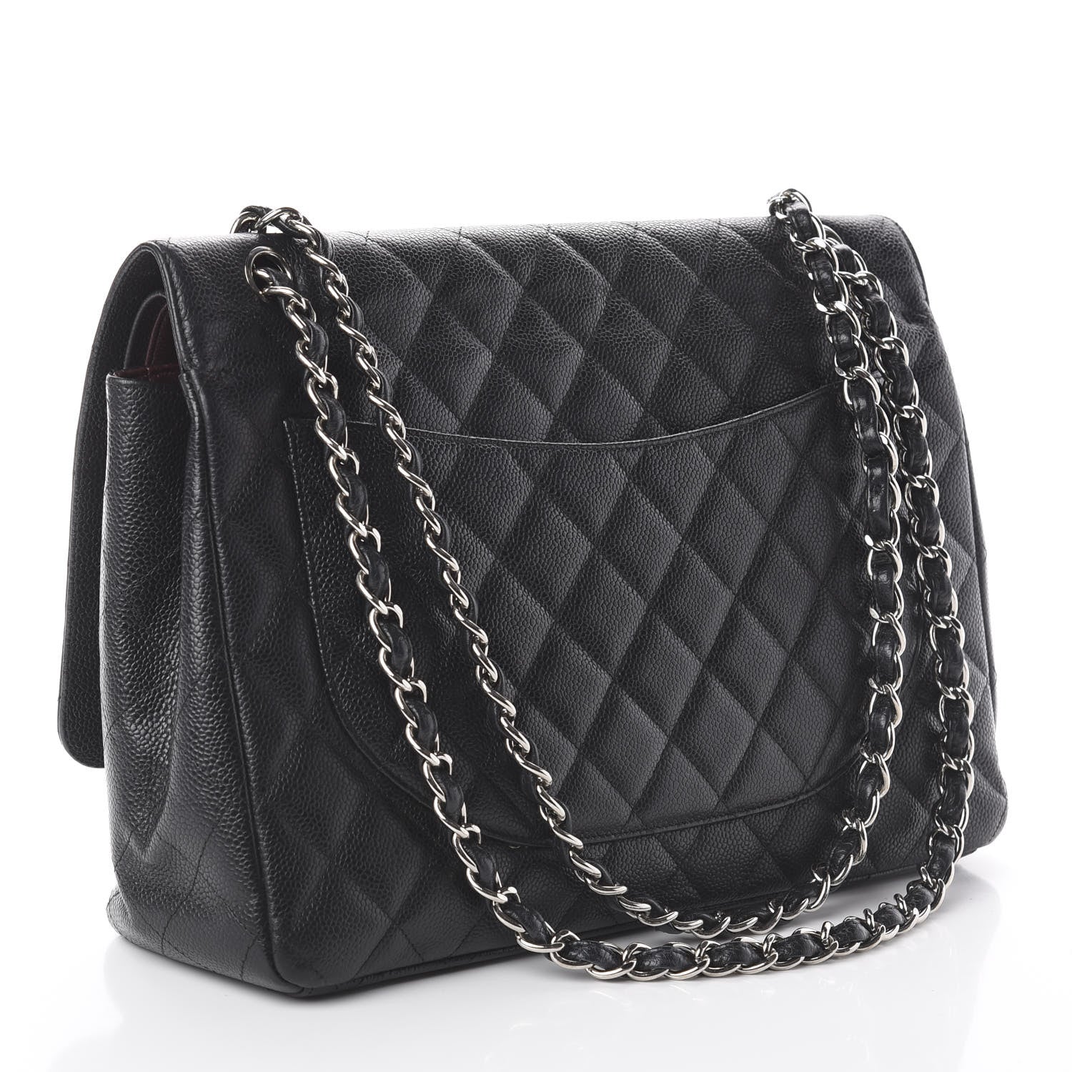 Chanel Caviar Quilted Maxi Double Flap Black 2 of 9