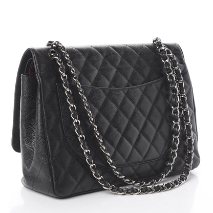 Chanel Caviar Quilted Maxi Double Flap Black 2 of 9