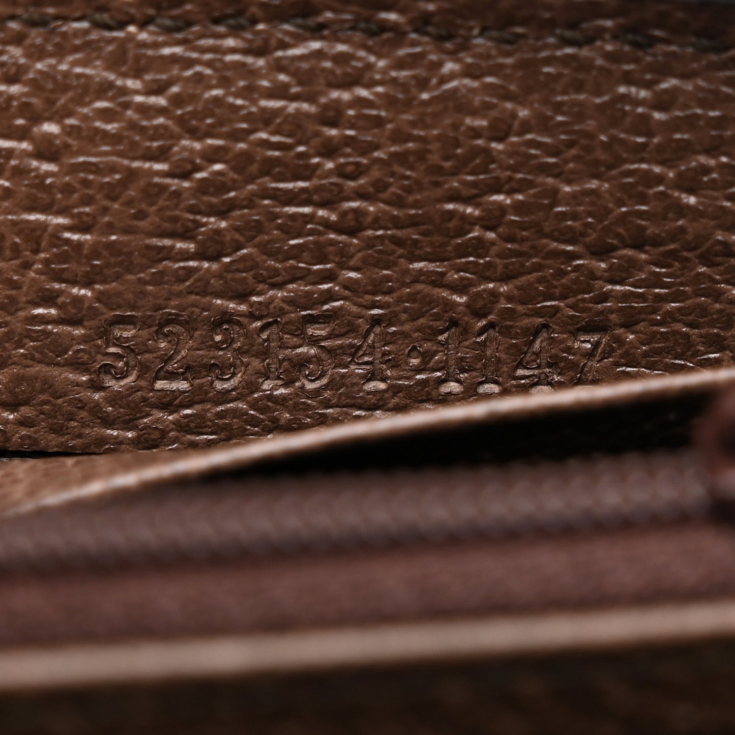 GG Supreme Monogram Web Ophidia Zip Around Wallet Brown