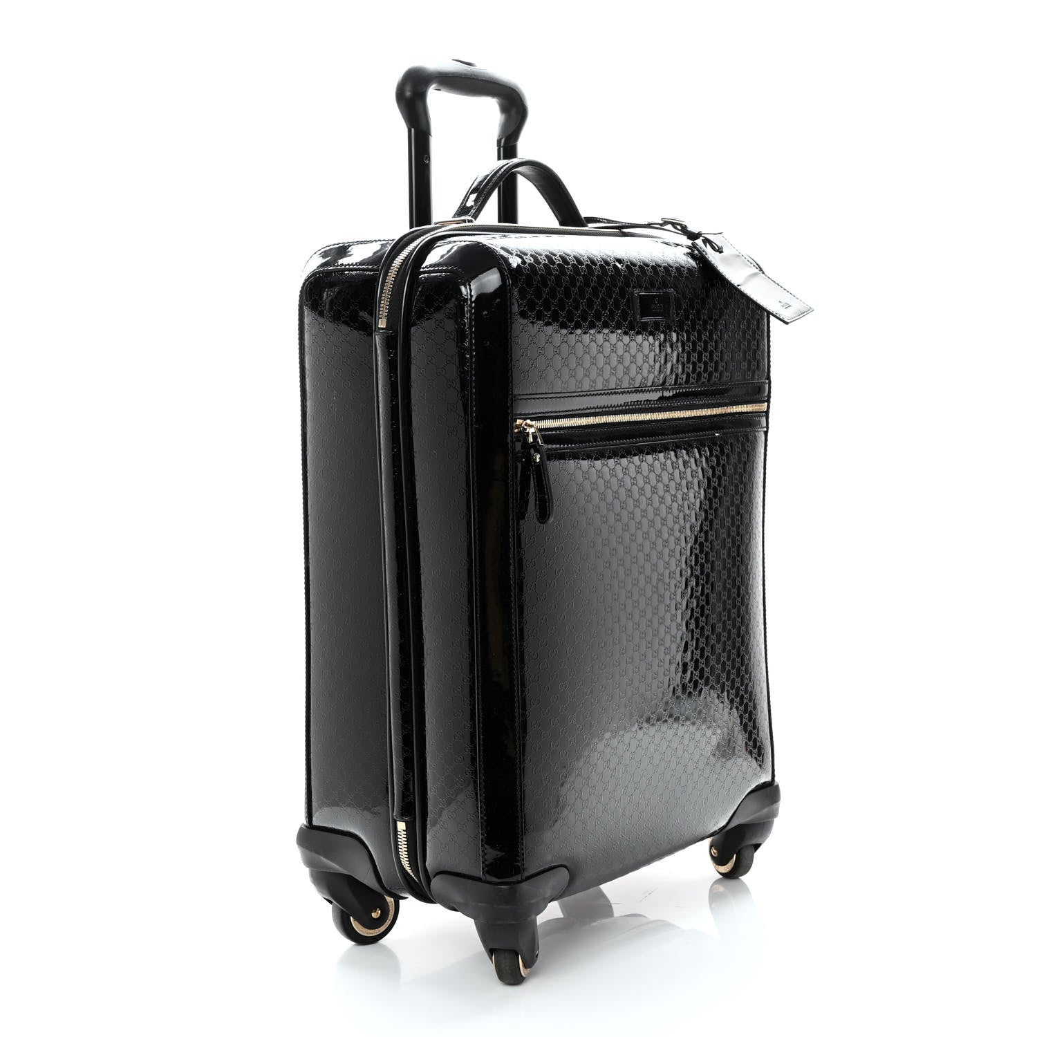 Gucci Patent Microguccissima Carry On Suitcase Black 4 of 19