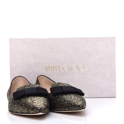 Jimmy Choo Glitter Gala Viola Flats 40 Black 10 of 10