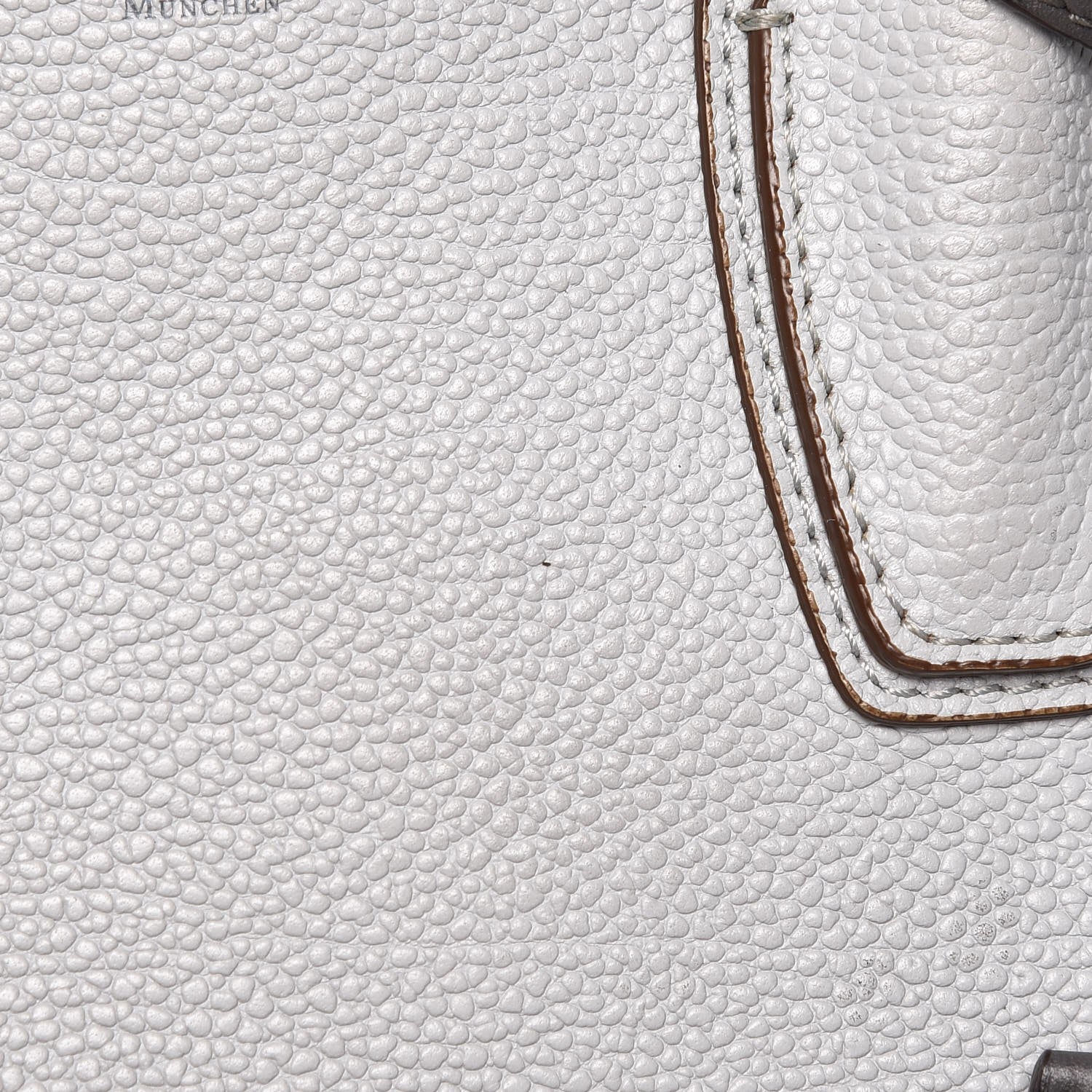 MCM Grained Calfskin Medium Milla Tote Concrete Grey 26 of 27