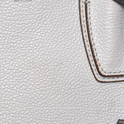 MCM Grained Calfskin Medium Milla Tote Concrete Grey 26 of 27