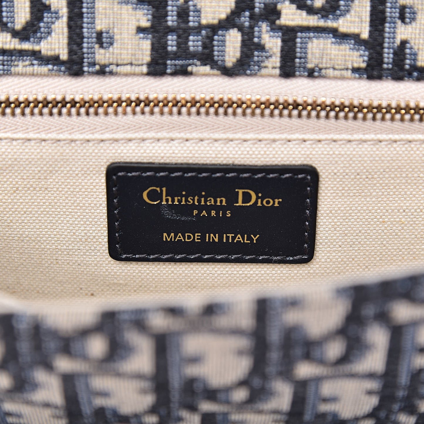 Oblique Small DiorAddict Flap Bag Navy Blue