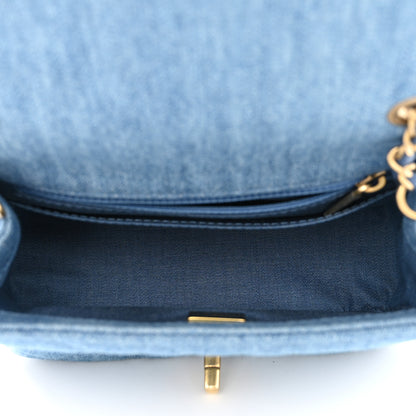 Chanel Denim Quilted Mini Pearl Crush Flap Blue 5 of 10