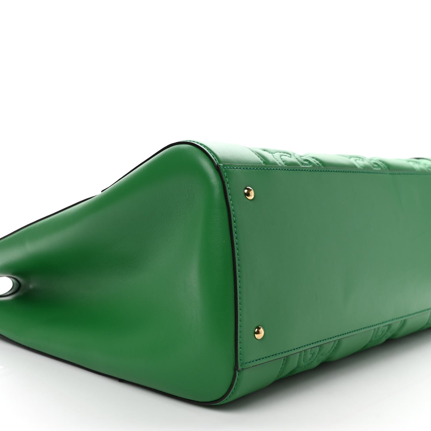 Gucci Calfskin GG Matelasse Tote Bag Bright Green 6 of 7