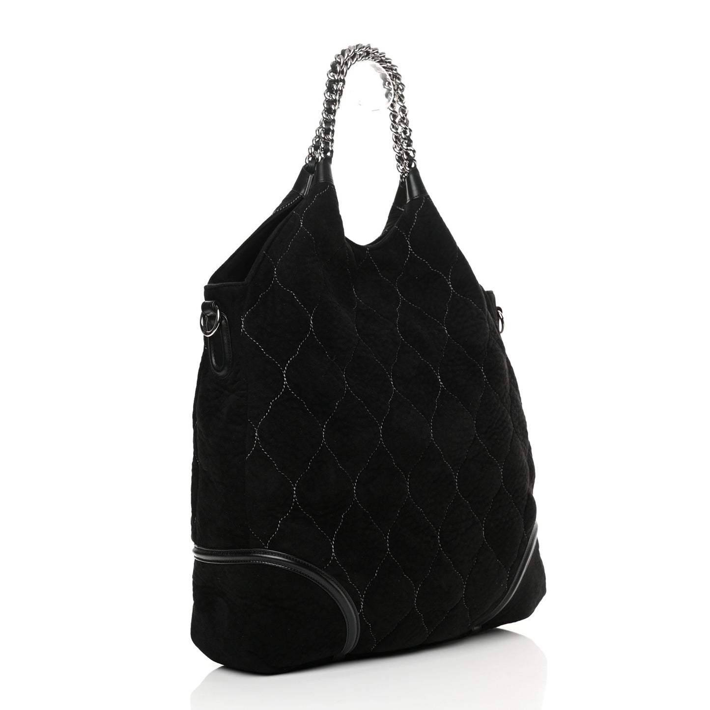 Microsuede Quilted Rodeo Drive Hobo Black