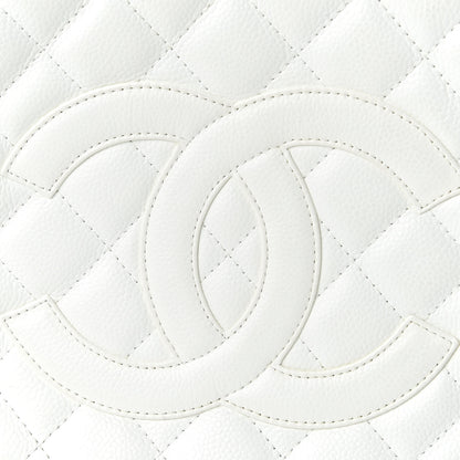 Chanel Caviar Quilted Grand Shopping Tote GST White 10 of 11