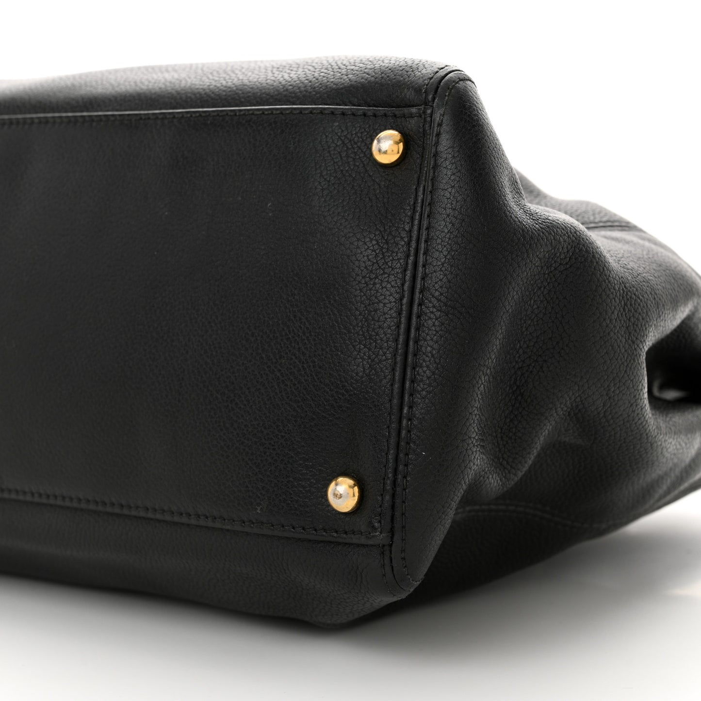 Calfskin Cerf Executive Shopper Tote Black
