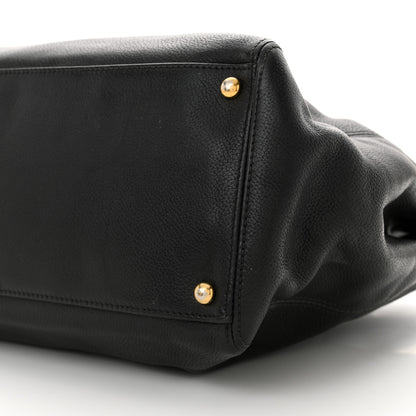 Chanel Calfskin Cerf Executive Shopper Tote Black 10 of 12