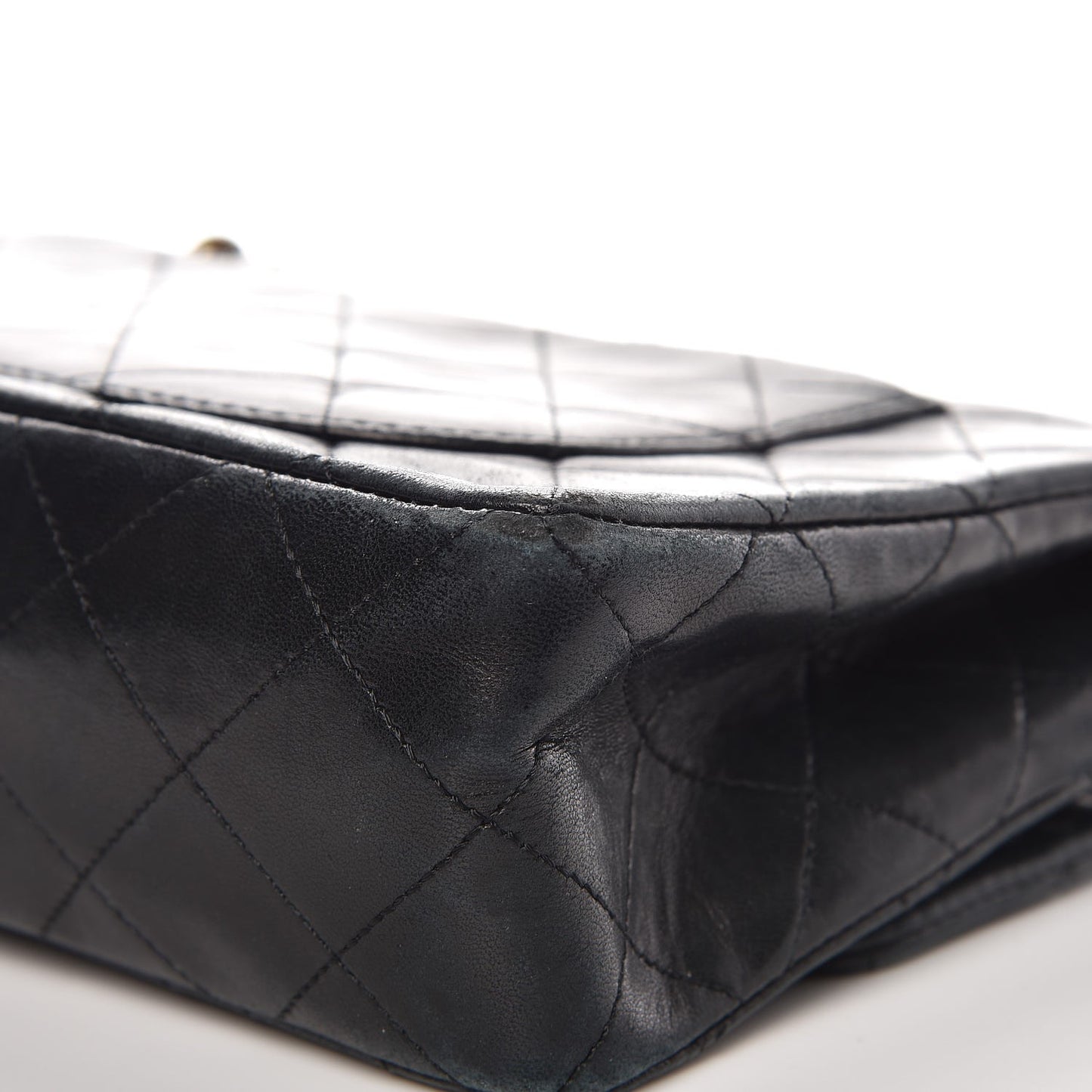 Lambskin Quilted Small Double Flap Black