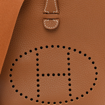 Hermes Taurillon Clemence Evelyne 23 Poche III Gold 8 of 10