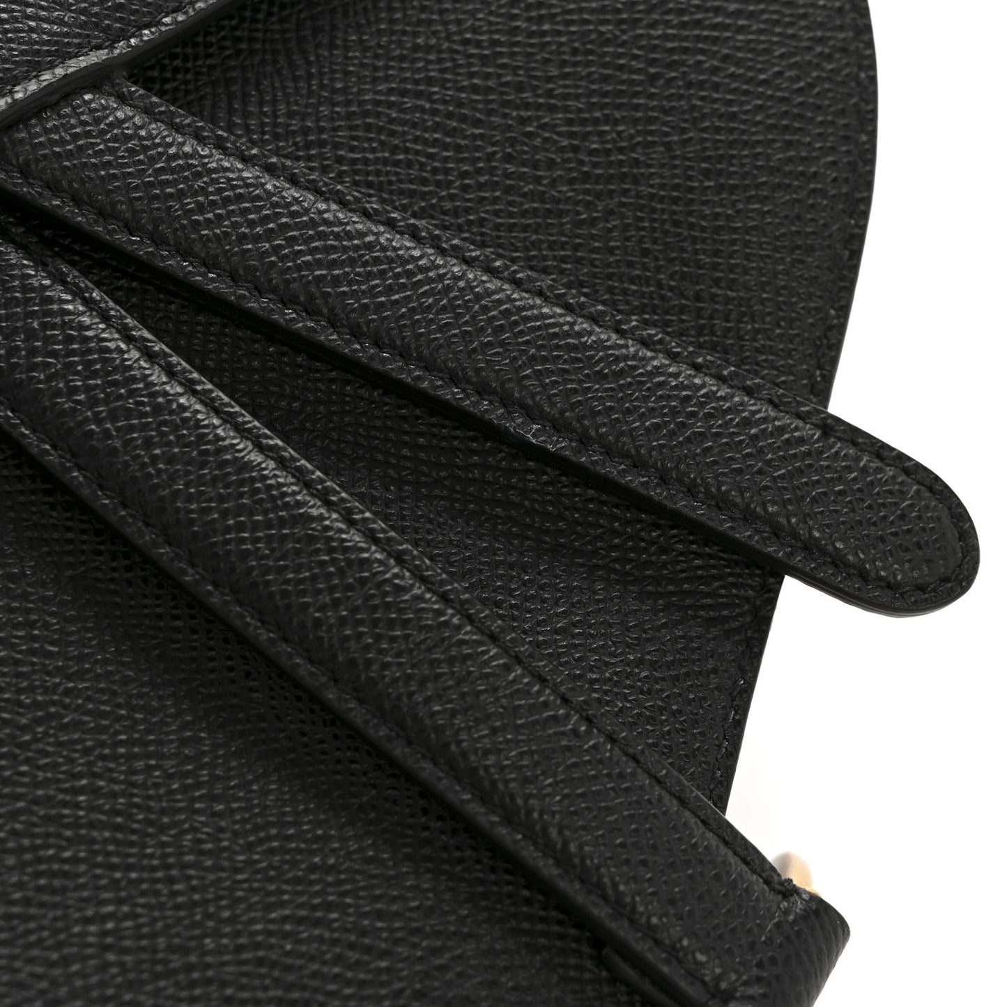 Grained Calfskin Saddle Bag Black