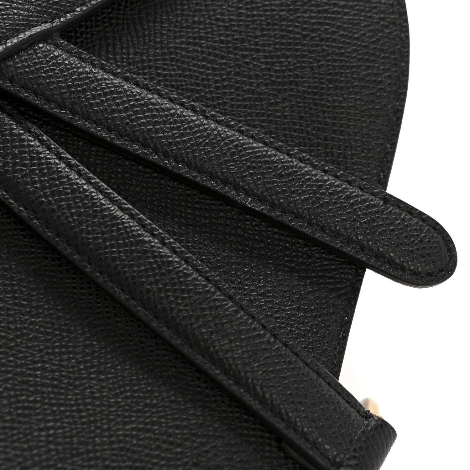 Christian Dior Grained Calfskin Saddle Bag Black 12 of 13