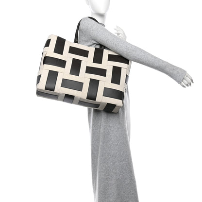 Bottega Veneta Canvas Nappa Maxi Intrecciato Large Arco Tote Natural Fondant 2 of 10