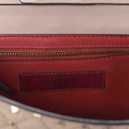 Valentino Garavani Lambskin Rockstud Spike Wallet on Chain Poudre 8 of 10