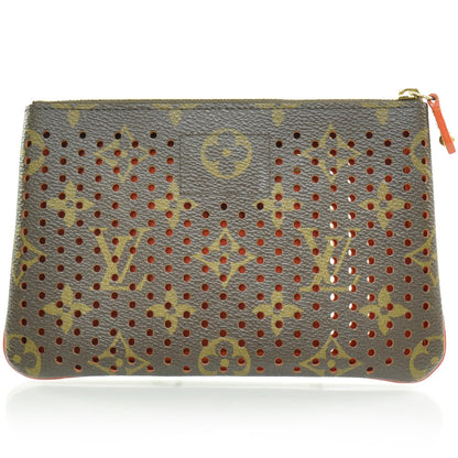 Louis Vuitton Monogram Perforated Pochette Plat Orange 4 of 9