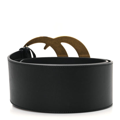 Gucci Calfskin Double G Wide Belt 95 38 Black 2 of 5