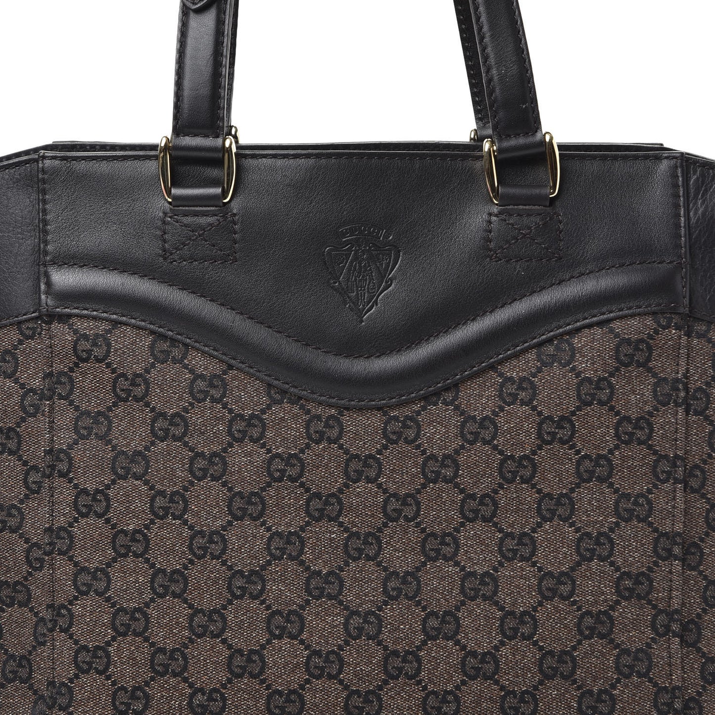 Monogram Crest Tote Brown