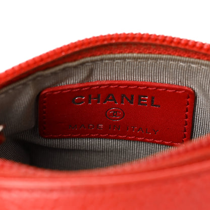 Chanel Caviar Timeless CC Coin Purse Case Light Red 6 of 11