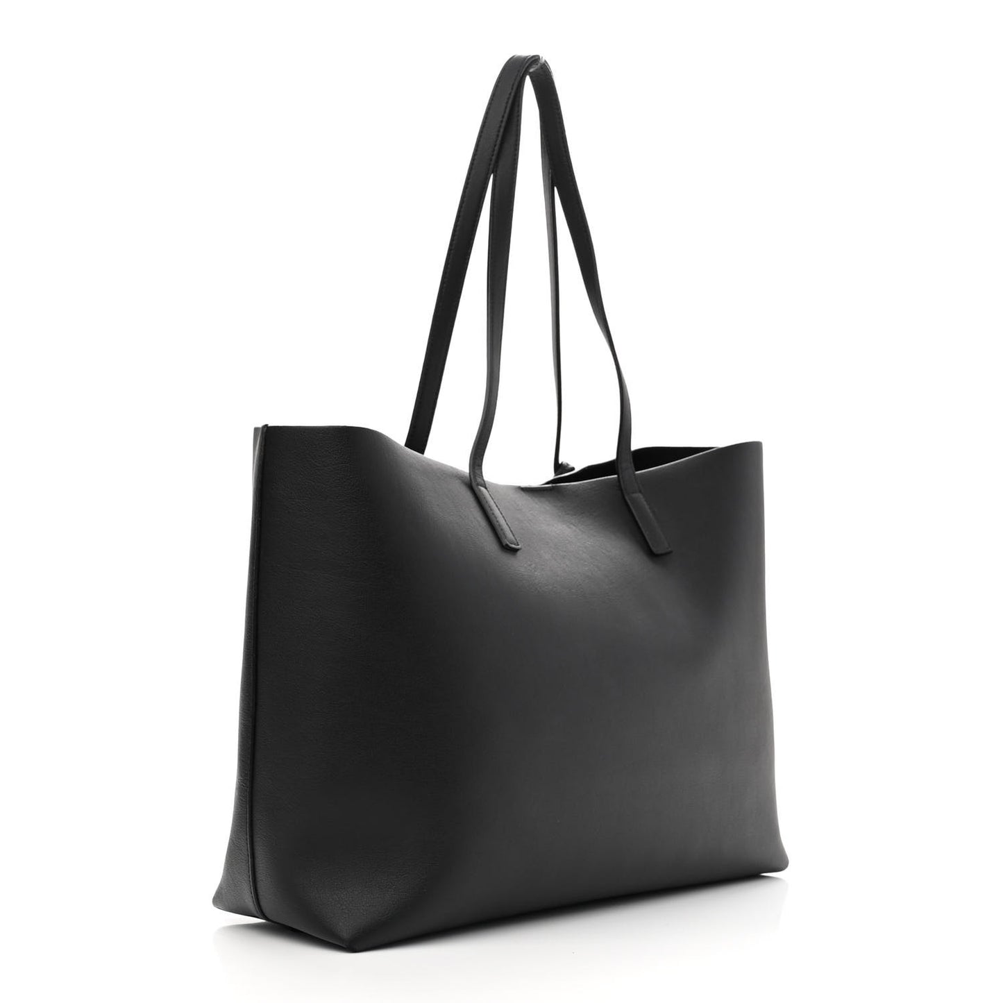 Calfskin East West Shopping Tote Black
