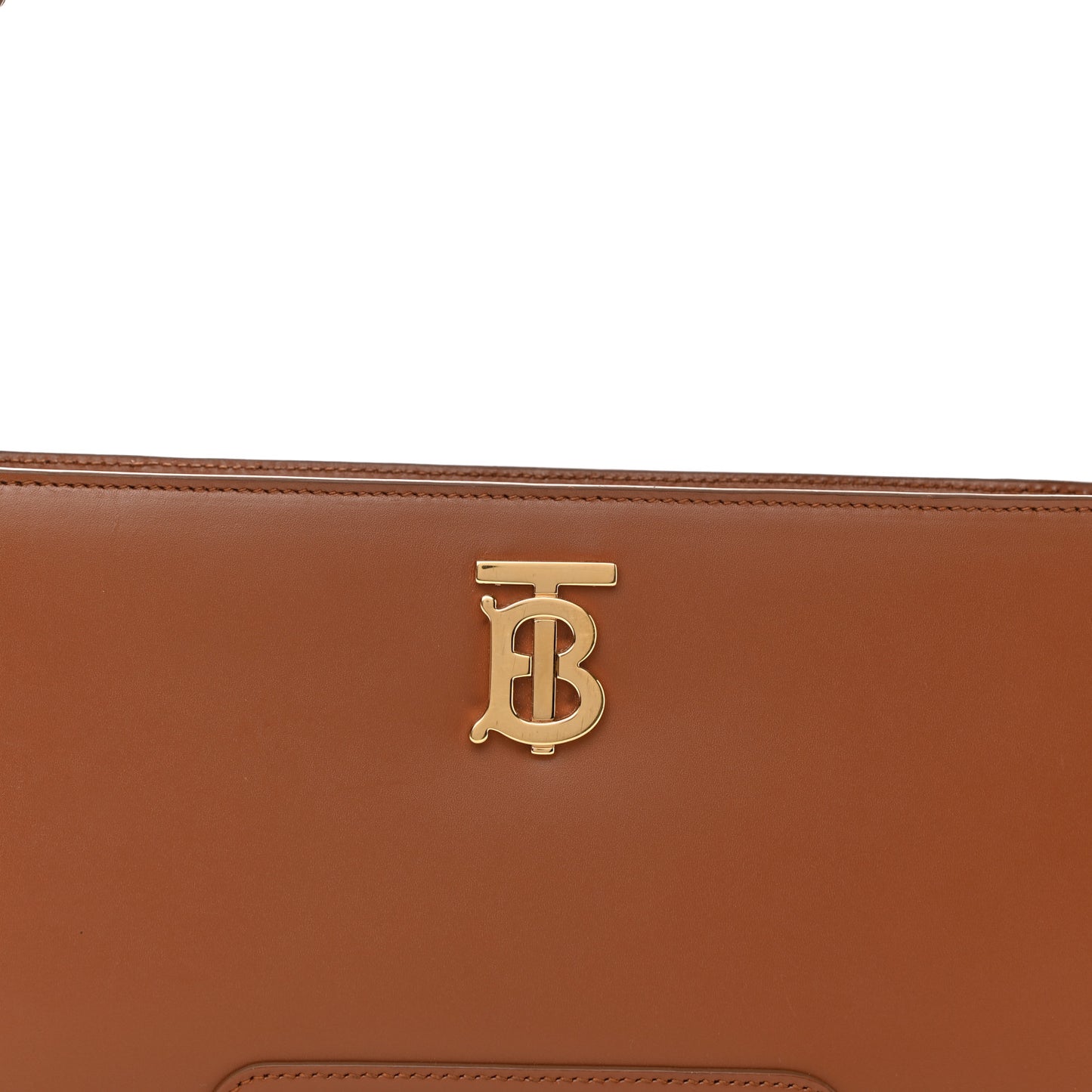 Smooth Calfskin TB Shoulder Bag Warm Tan