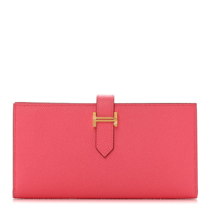 Hermes Epsom Bearn Gusset Wallet Rose Extreme 1 of 8