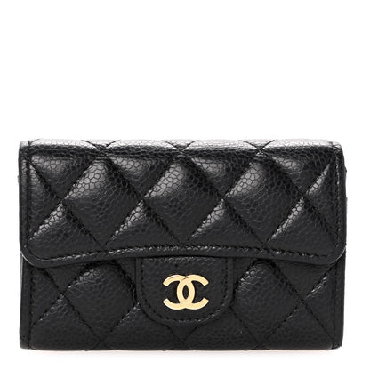 Chanel Caviar Quilted Flap Card Holder Black 1 of 14