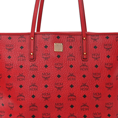 MCM Visetos Medium Anya Shopper Tote Ruby Red 9 of 26