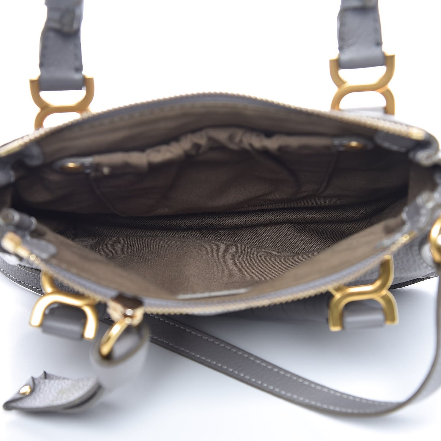 Calfskin Mini Marcie Satchel Cashmere Grey