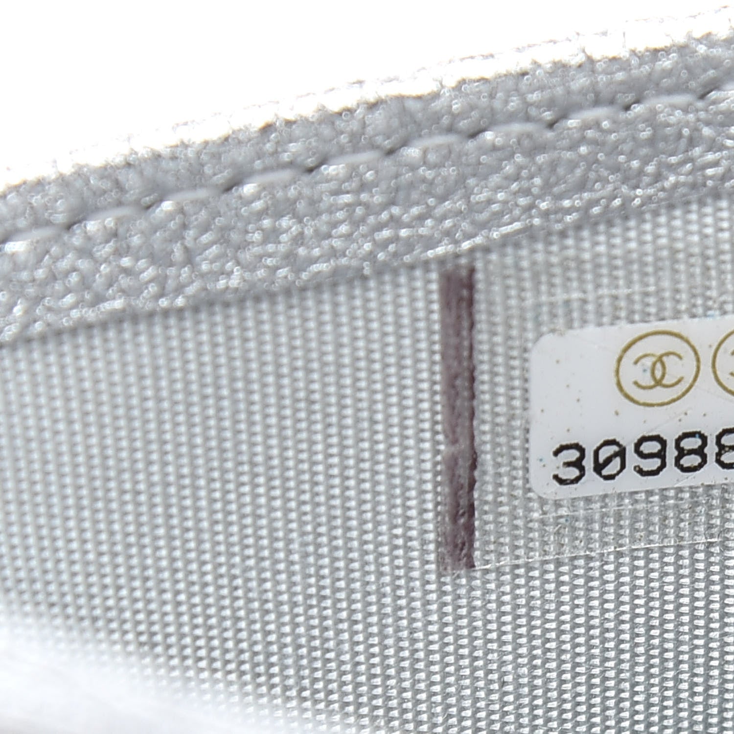 Chanel Metallic Lambskin Quilted Card Holder Silver 7 of 8