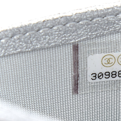 Chanel Metallic Lambskin Quilted Card Holder Silver 7 of 8