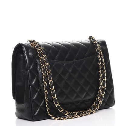 Chanel Caviar Quilted Maxi Double Flap Black 3 of 8