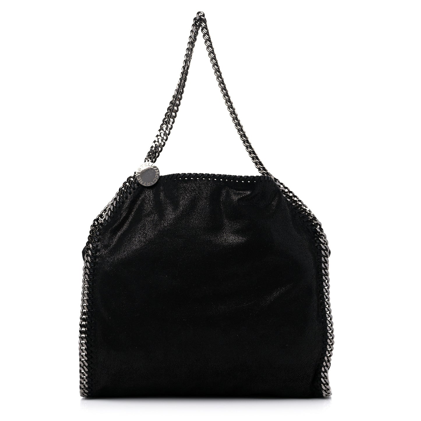 Shaggy Deer Small Falabella Fold Over Tote Black