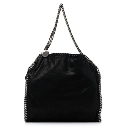 Stella McCartney Shaggy Deer Small Falabella Fold Over Tote Black 1 of 9