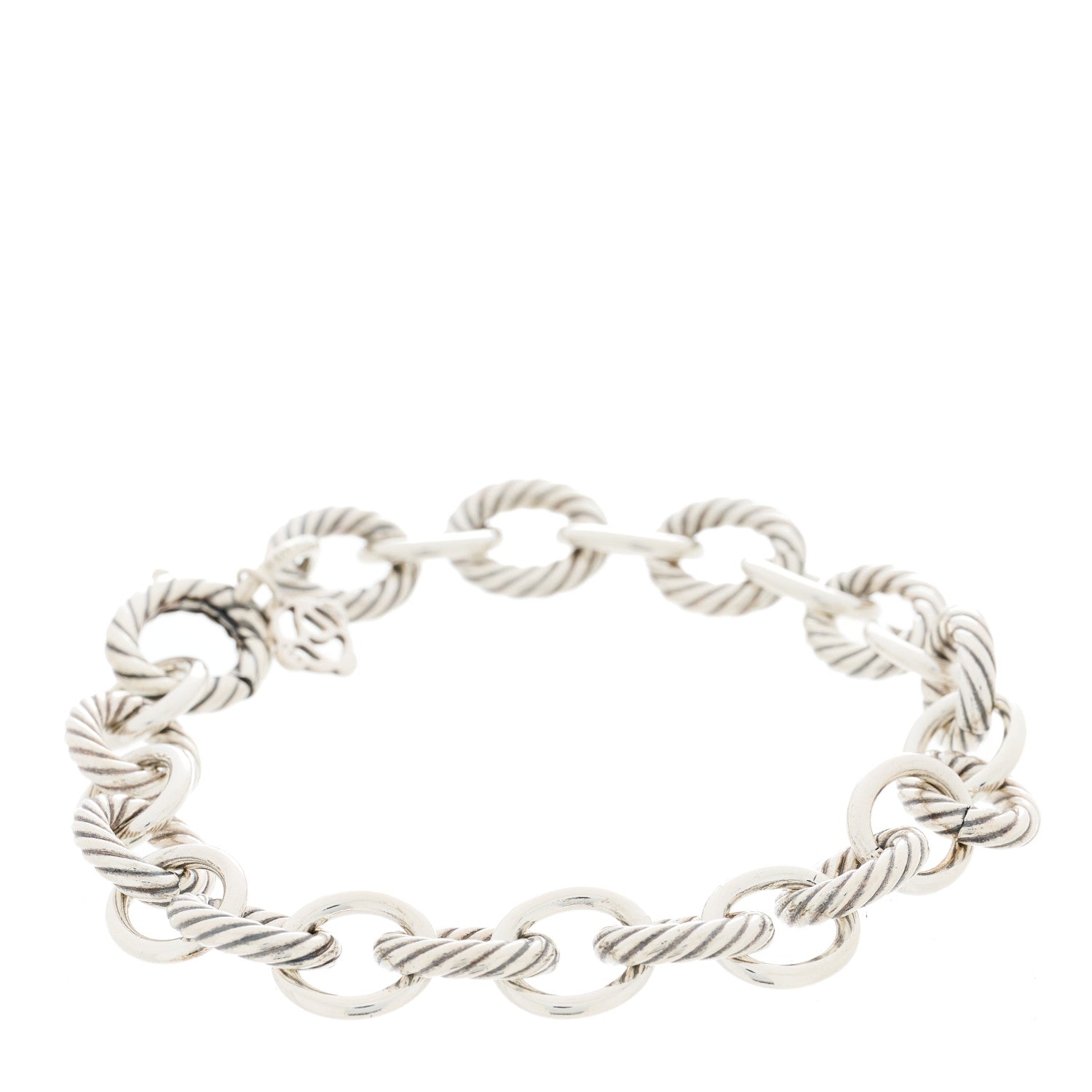 David Yurman Sterling Silver 10mm Medium Oval Link Bracelet 1 of 4