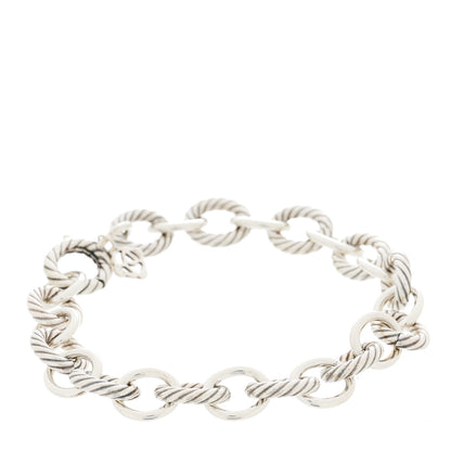 David Yurman Sterling Silver 10mm Medium Oval Link Bracelet 1 of 4