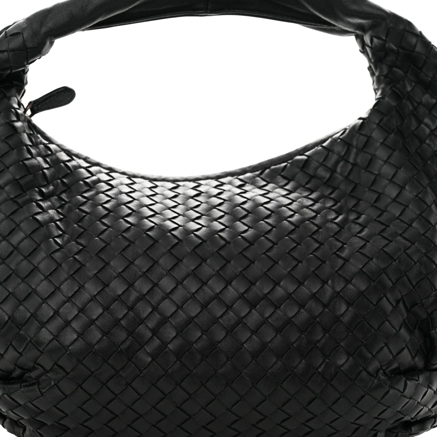 Nappa Intrecciato Medium Belly Veneta Hobo Black